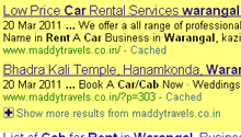 MaddyTravels - Car Rentals, Cab, Taxi Services in Warangal, Hanamkonda, Kazipet